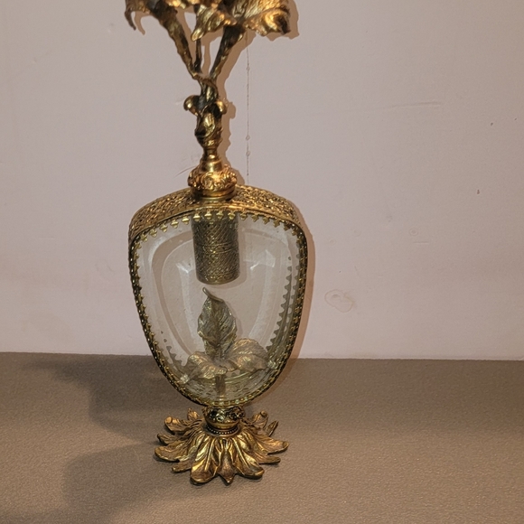 VINTAGE REAR GOLD FILIGREE 11" PERFUME BOTTLE - Picture 4 of 11